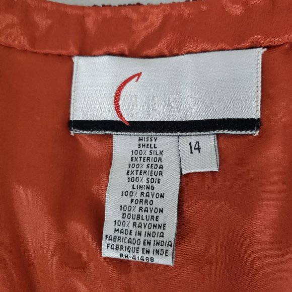 Vintage Class Silk Trousers with Embroidered Beaded Vest Set Sz14 - Picture 10 of 15